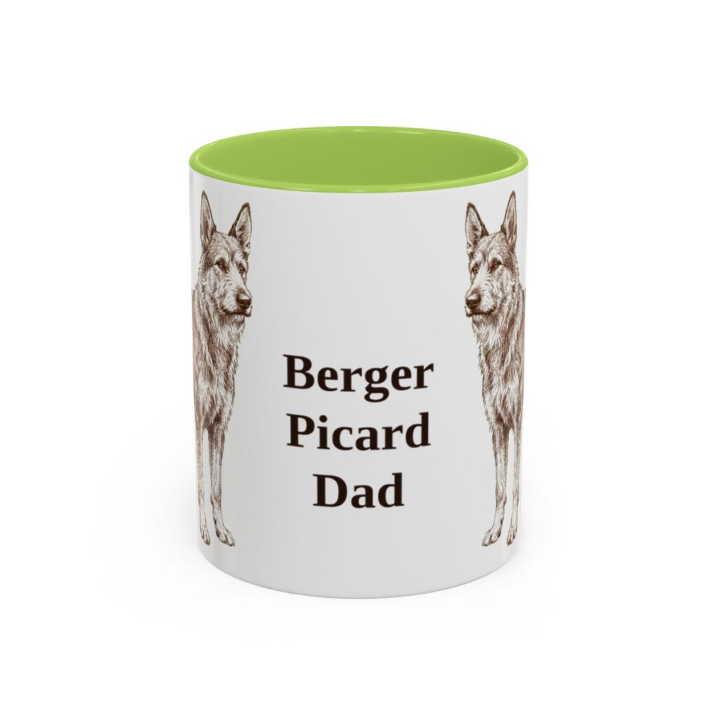 11oz Berger Picard Dog Dad Mug, Vintage Sketch Coffee Mug, Dog Dad Gift