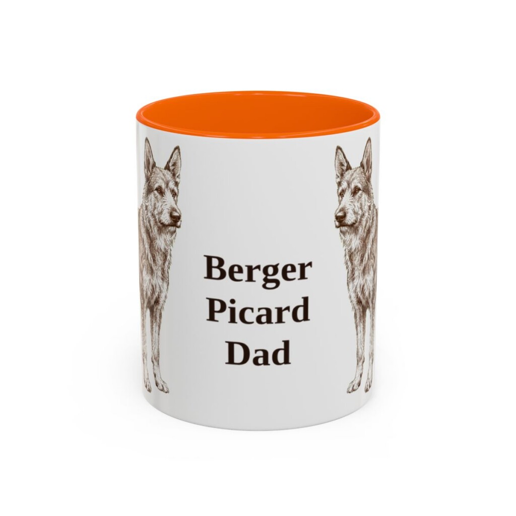 11oz Berger Picard Dog Dad Mug, Vintage Sketch Coffee Mug, Dog Dad Gift