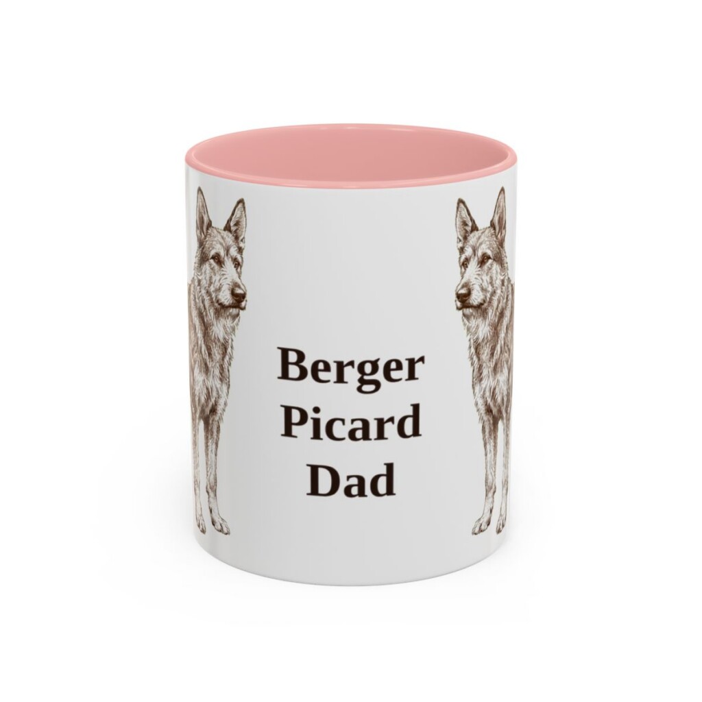 11oz Berger Picard Dog Dad Mug, Vintage Sketch Coffee Mug, Dog Dad Gift