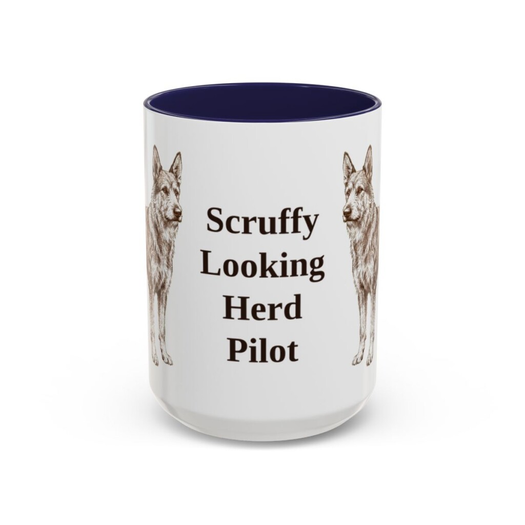 berger-picard-mug-humor-navy-3 15oz Funny Berger Picard Mug, Scruffy Looking Herd Pilot, Vintage Dog Coffee Mug, Dog Lover Gift