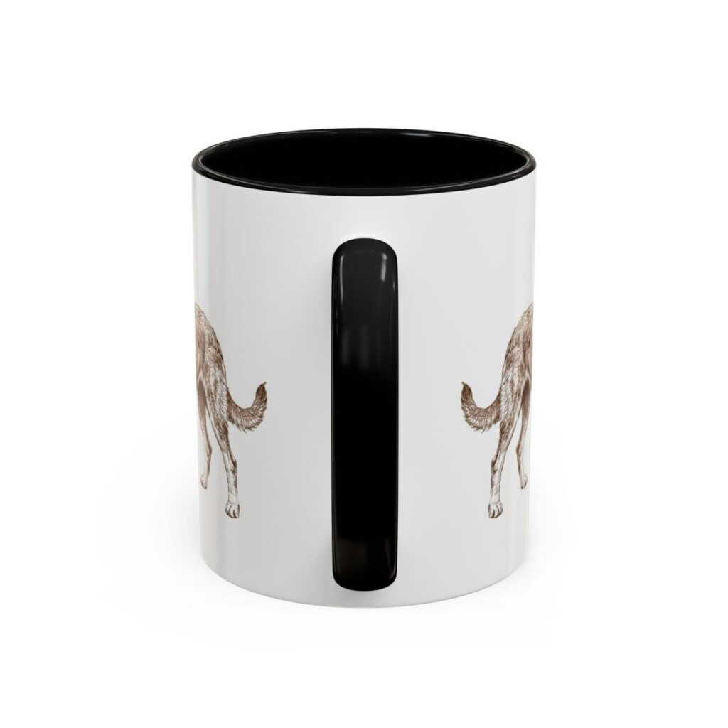 berger-picard-mug-latin-black-back-1 11oz Berger Picard Latin Mug, Berger Picard, Vintage Dog Coffee Mug, Dog Lover Gift