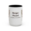 berger-picard-mug-latin-black-front-3 15oz Berger Picard Latin Mug, Berger Picard, Vintage Dog Coffee Mug, Dog Lover Gift