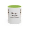 berger-picard-mug-latin-light-green-1 11oz Berger Picard Latin Mug, Berger Picard, Vintage Dog Coffee Mug, Dog Lover Gift