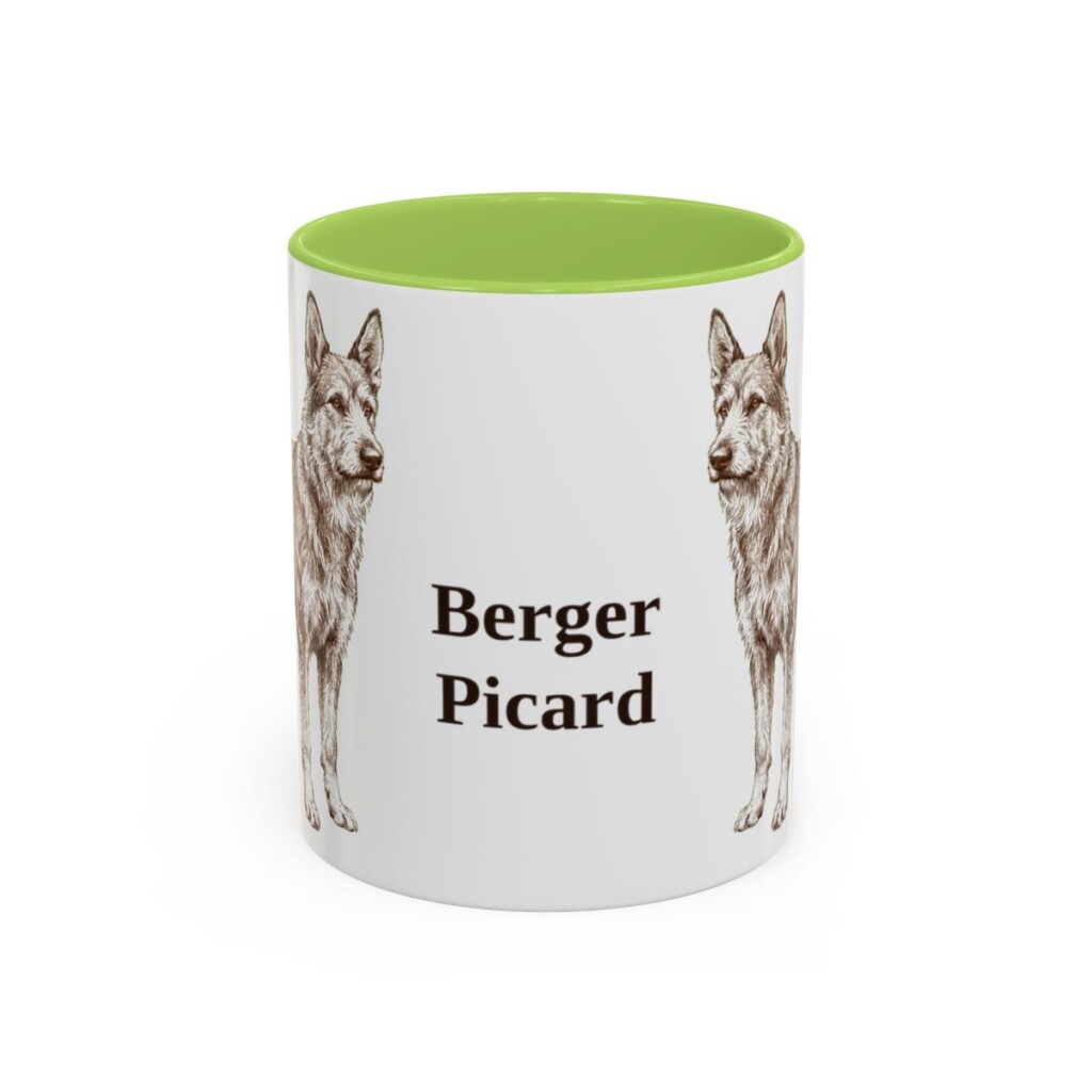 11oz Berger Picard Mug, Vintage Dog Portrait Coffee Mug, Dog Lover Gift