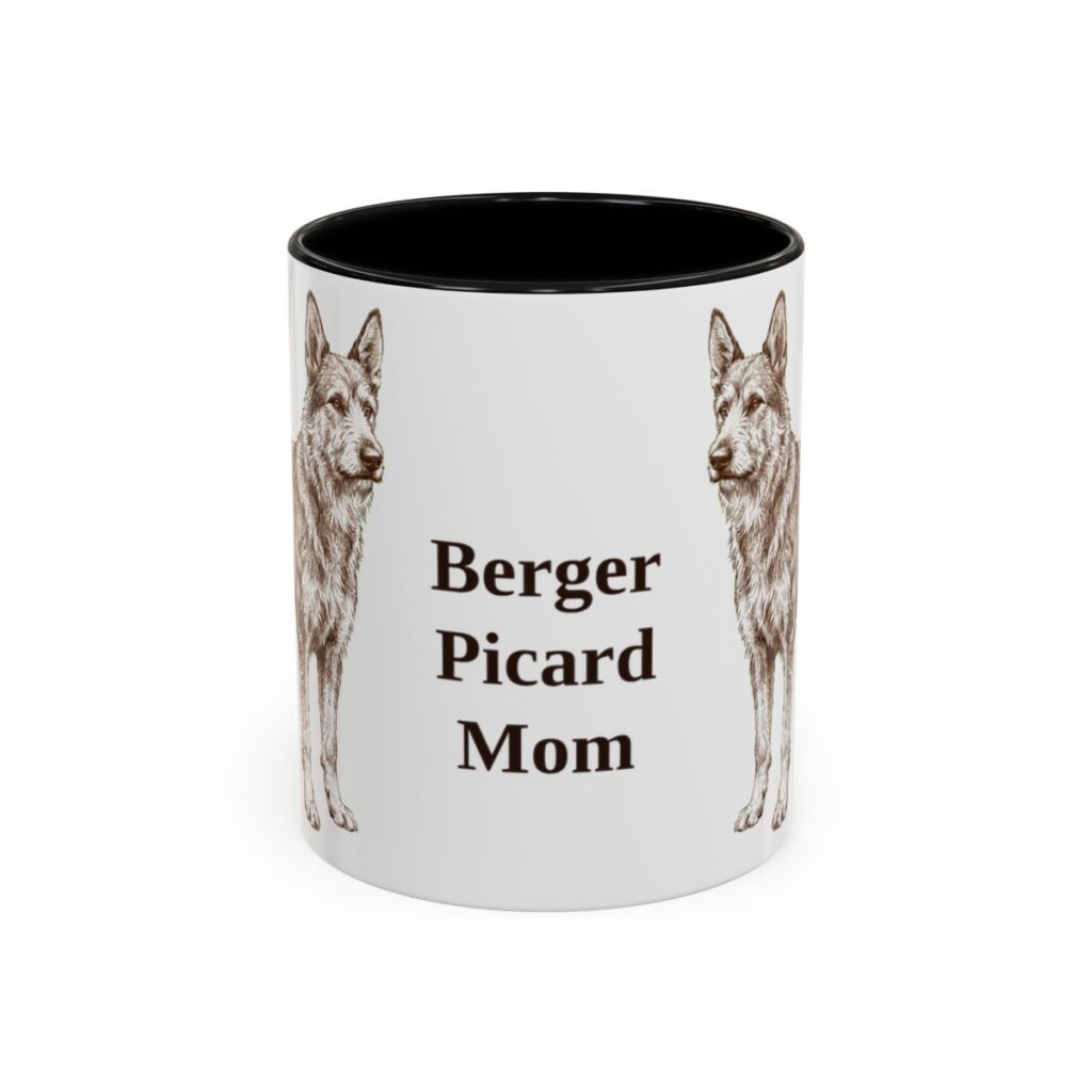 11oz Berger Picard Dog Mom Mug, Vintage Sketch Coffee Mug, Dog Mom Gift