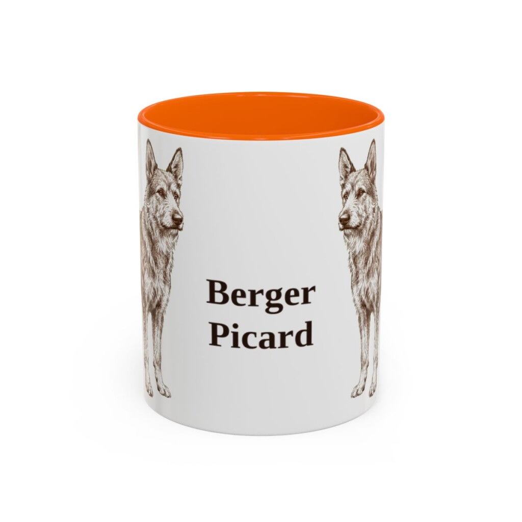 11oz Berger Picard Mug, Vintage Dog Portrait Coffee Mug, Dog Lover Gift