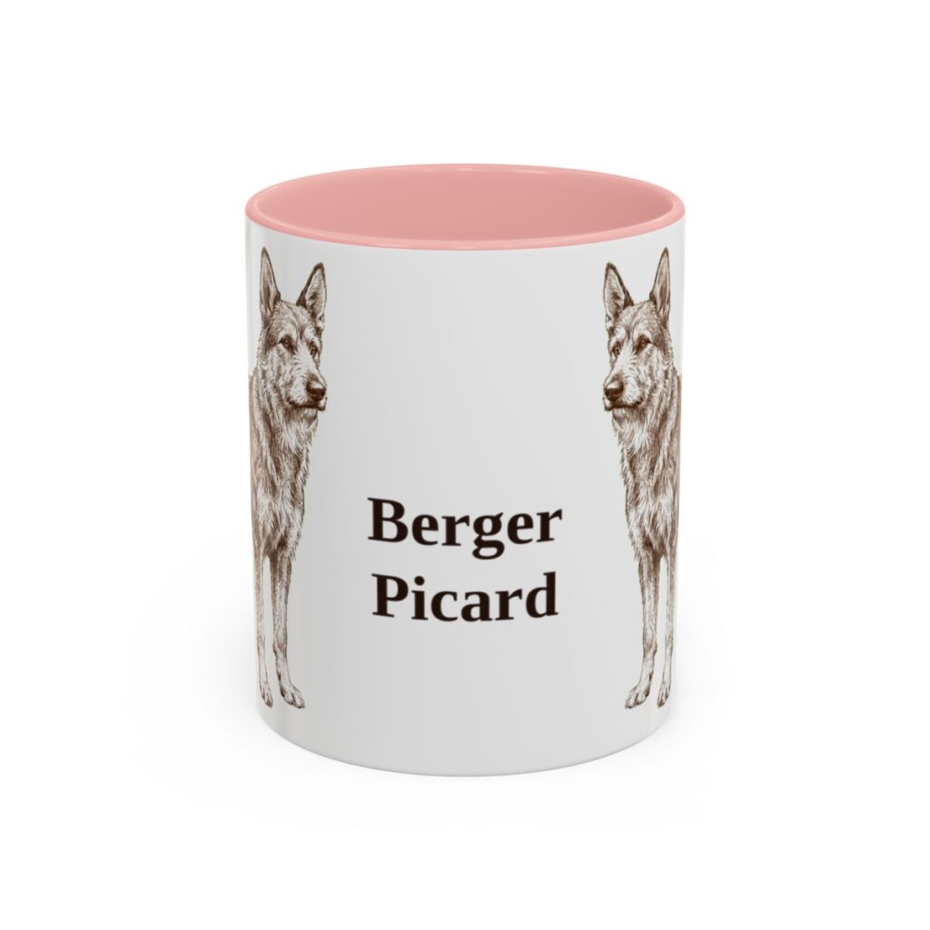 11oz Berger Picard Mug, Vintage Dog Portrait Coffee Mug, Dog Lover Gift