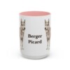 berger-picard-mug-pink-3 15oz Berger Picard Mug, Vintage Dog Portrait Coffee Mug, Dog Lover Gift