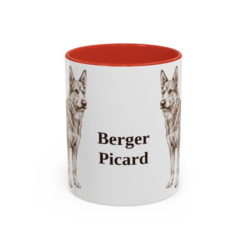 11oz Berger Picard Mug, Vintage Dog Portrait Coffee Mug, Dog Lover Gift