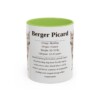 berger-picard-mug-writeup-light-green-1 11oz Berger Picard Mug, Illustrated Dog Breed Facts Coffee Mug, Vintage Dog Keepsake Gift