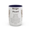 berger-picard-mug-writeup-navy-3 15oz Berger Picard Mug, Illustrated Dog Breed Facts Coffee Mug, Vintage Dog Keepsake Gift