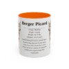 berger-picard-mug-writeup-orange-1 11oz Berger Picard Mug, Illustrated Dog Breed Facts Coffee Mug, Vintage Dog Keepsake Gift