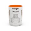 berger-picard-mug-writeup-orange-3 15oz Berger Picard Mug, Illustrated Dog Breed Facts Coffee Mug, Vintage Dog Keepsake Gift