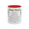 berger-picard-mug-writeup-red-1 11oz Berger Picard Mug, Illustrated Dog Breed Facts Coffee Mug, Vintage Dog Keepsake Gift