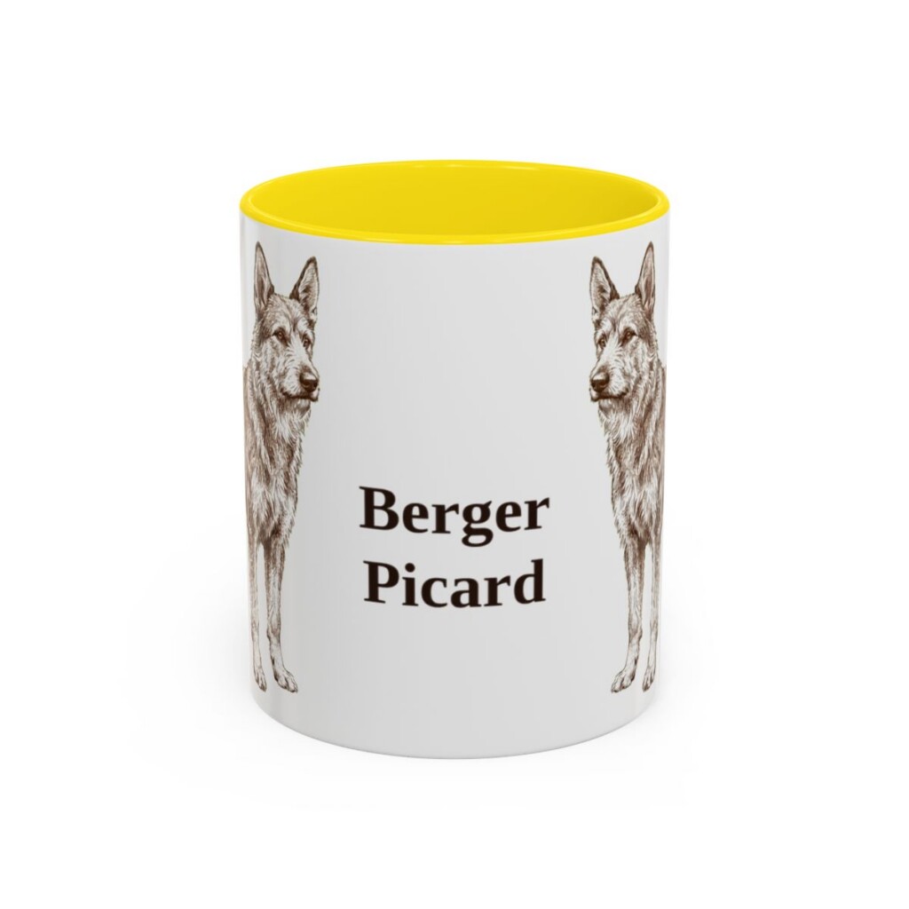11oz Berger Picard Mug, Vintage Dog Portrait Coffee Mug, Dog Lover Gift