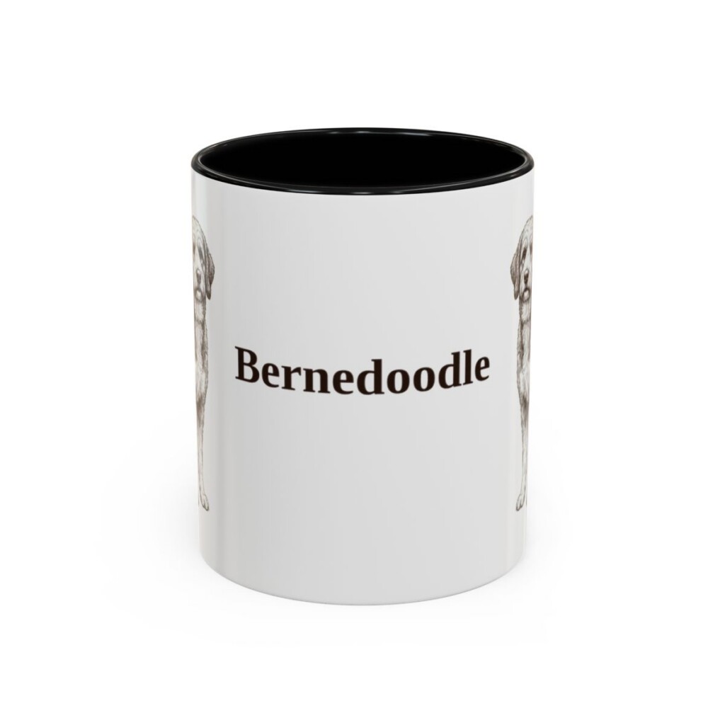 11oz Bernedoodle Mug, Vintage Dog Portrait Coffee Mug, Dog Lover Gift
