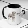 bernedoodle-mug-dad-black-context-2-3 15oz Bernedoodle Dog Dad Mug, Vintage Sketch Coffee Mug, Dog Dad Gift