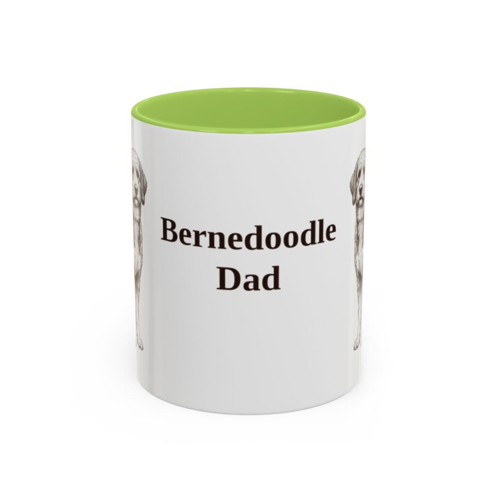 11oz Bernedoodle Dog Dad Mug, Vintage Sketch Coffee Mug, Dog Dad Gift