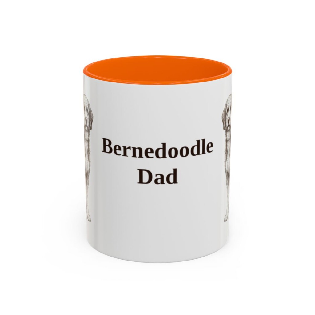 11oz Bernedoodle Dog Dad Mug, Vintage Sketch Coffee Mug, Dog Dad Gift