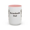 bernedoodle-mug-dad-pink-3 15oz Bernedoodle Dog Dad Mug, Vintage Sketch Coffee Mug, Dog Dad Gift