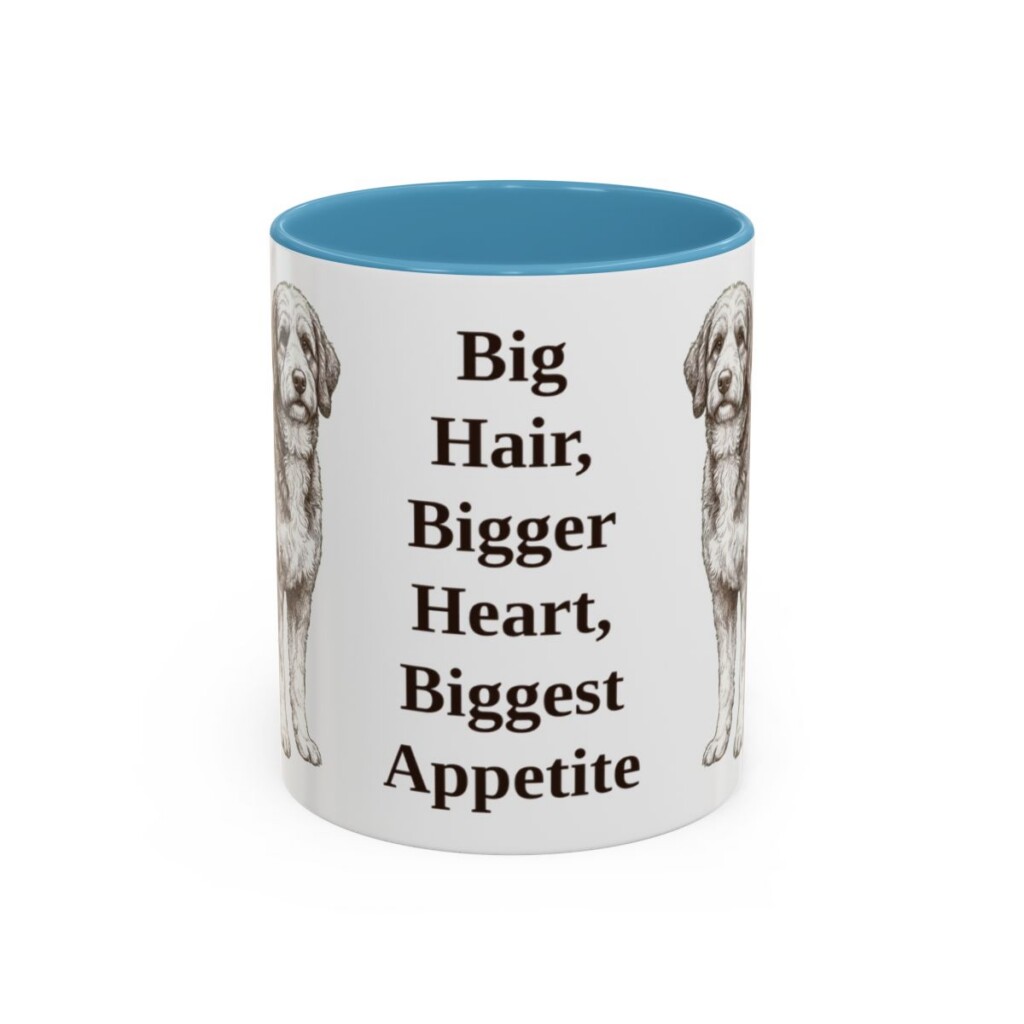 11oz Funny Bernedoodle Mug, Big Hair, Bigger Heart, Biggest Appetite, Vintage Dog Coffee Mug, Dog Lover Gift
