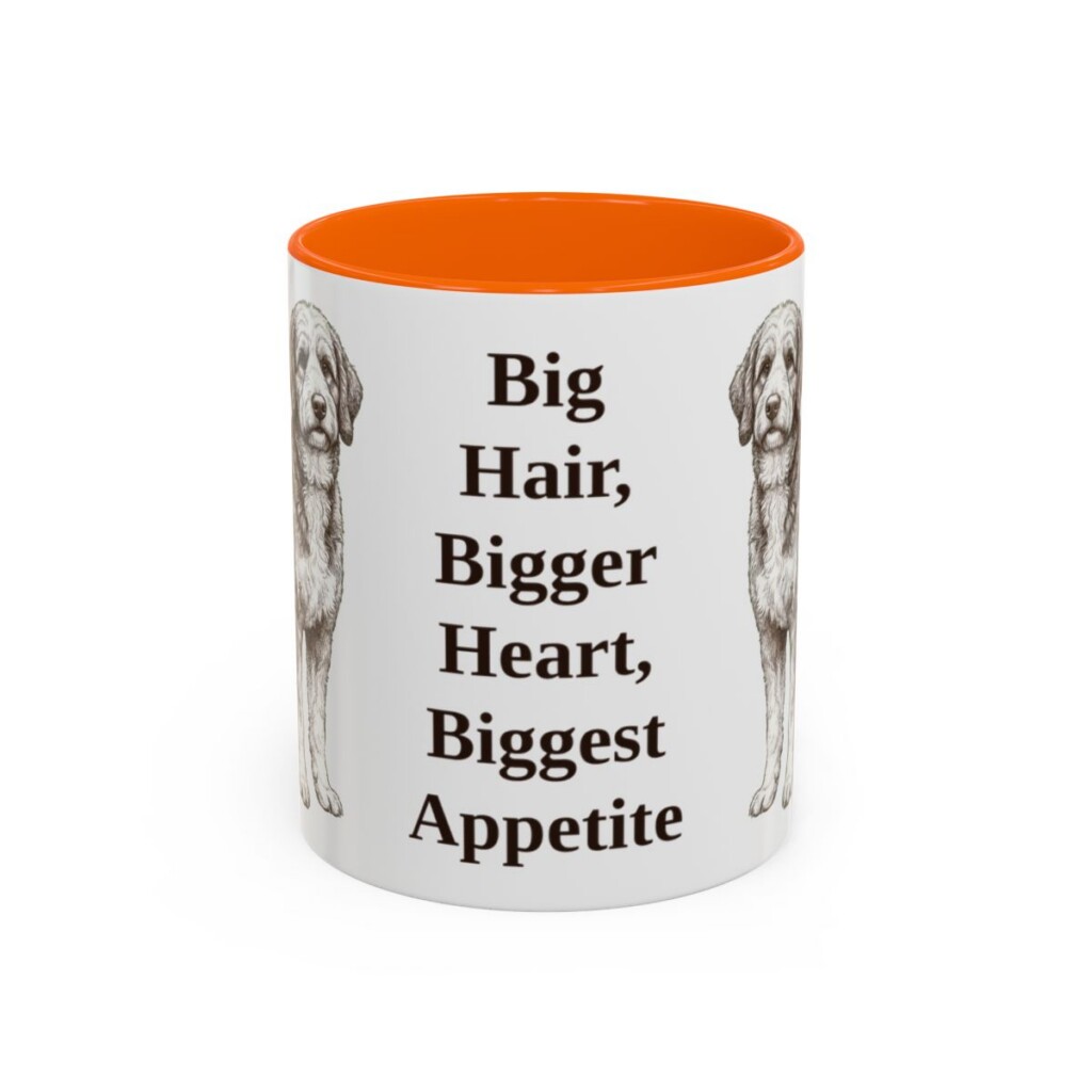 11oz Funny Bernedoodle Mug, Big Hair, Bigger Heart, Biggest Appetite, Vintage Dog Coffee Mug, Dog Lover Gift