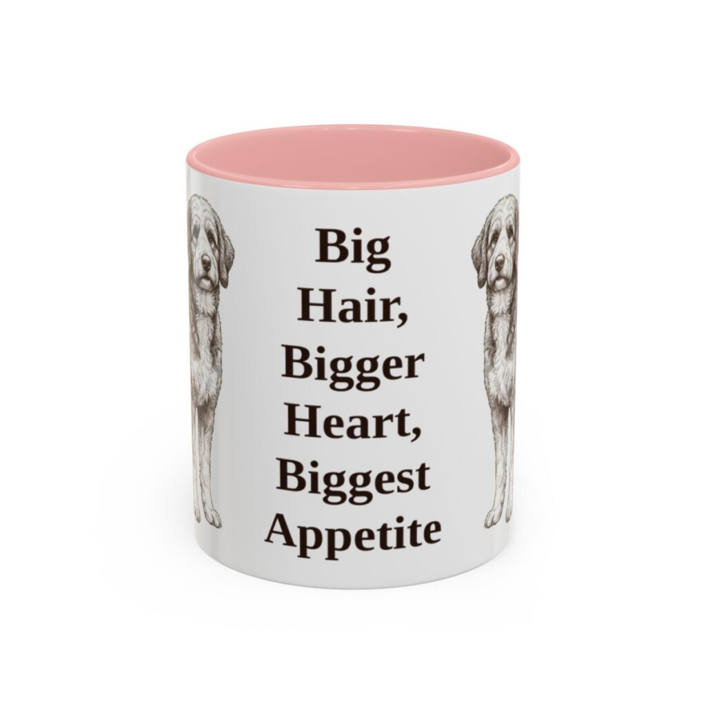 11oz Funny Bernedoodle Mug, Big Hair, Bigger Heart, Biggest Appetite, Vintage Dog Coffee Mug, Dog Lover Gift