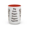 bernedoodle-mug-humor-red-3 15oz Funny Bernedoodle Mug, Big Hair, Bigger Heart, Biggest Appetite, Vintage Dog Coffee Mug, Dog Lover Gift