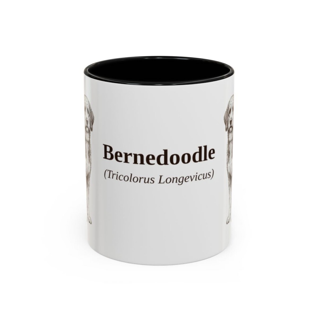 11oz Bernedoodle Latin Mug, Bernedoodle, Vintage Dog Coffee Mug, Dog Lover Gift