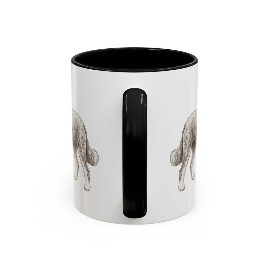11oz Bernedoodle Dog Mom Mug, Vintage Sketch Coffee Mug, Dog Mom Gift
