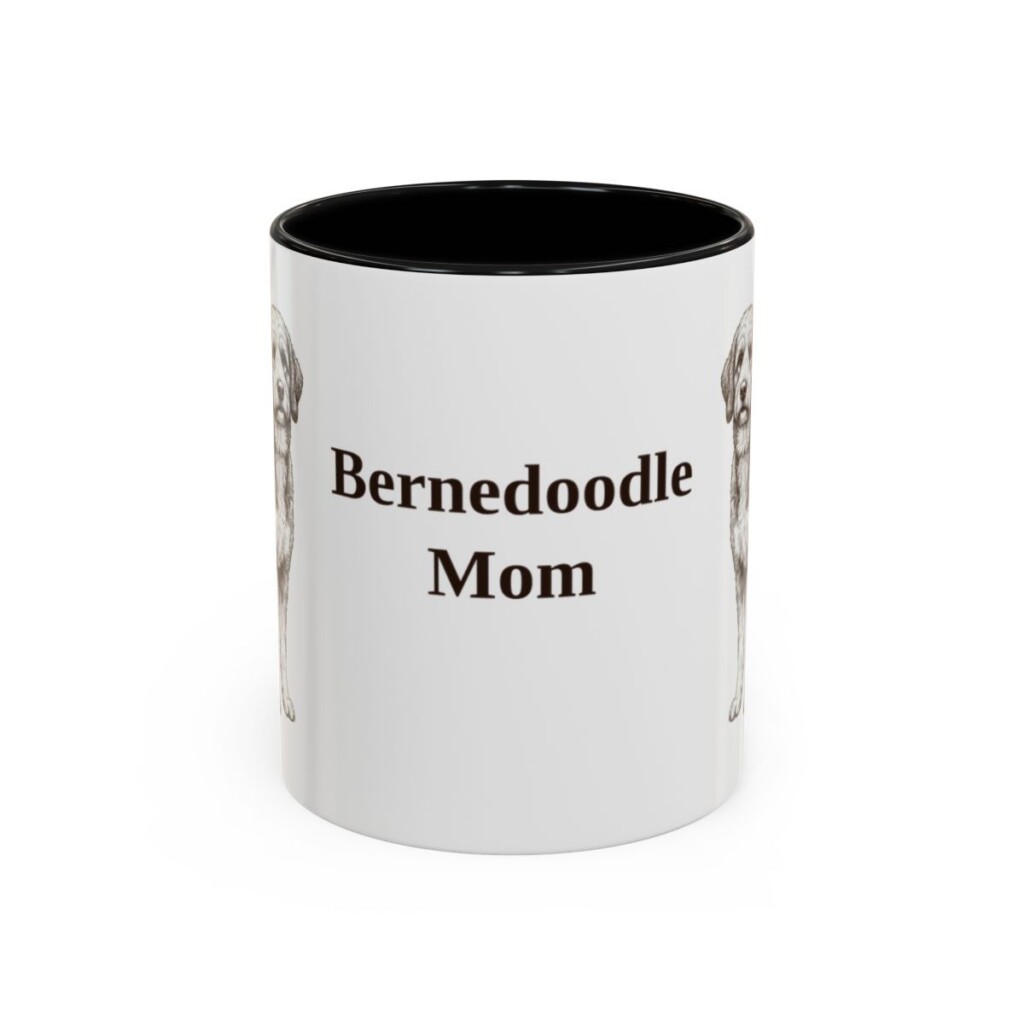 11oz Bernedoodle Dog Mom Mug, Vintage Sketch Coffee Mug, Dog Mom Gift