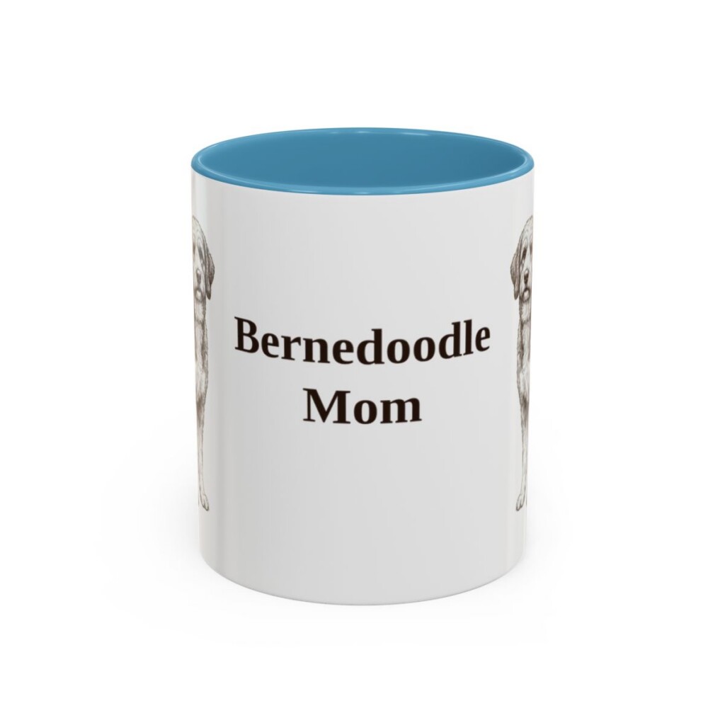 11oz Bernedoodle Dog Mom Mug, Vintage Sketch Coffee Mug, Dog Mom Gift