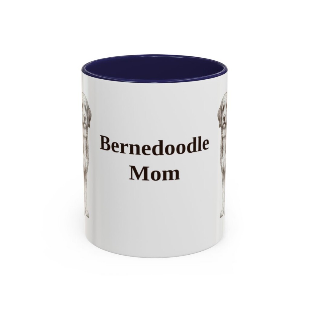 11oz Bernedoodle Dog Mom Mug, Vintage Sketch Coffee Mug, Dog Mom Gift