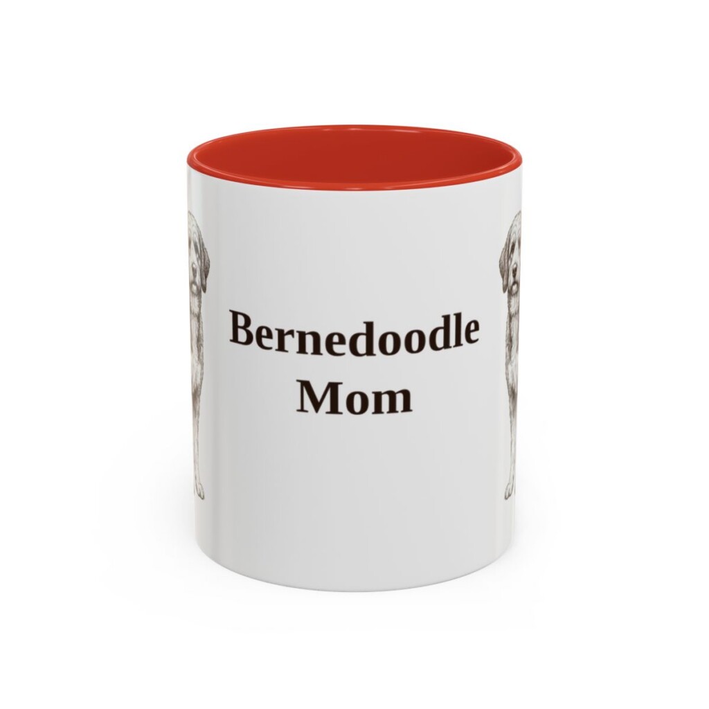 11oz Bernedoodle Dog Mom Mug, Vintage Sketch Coffee Mug, Dog Mom Gift