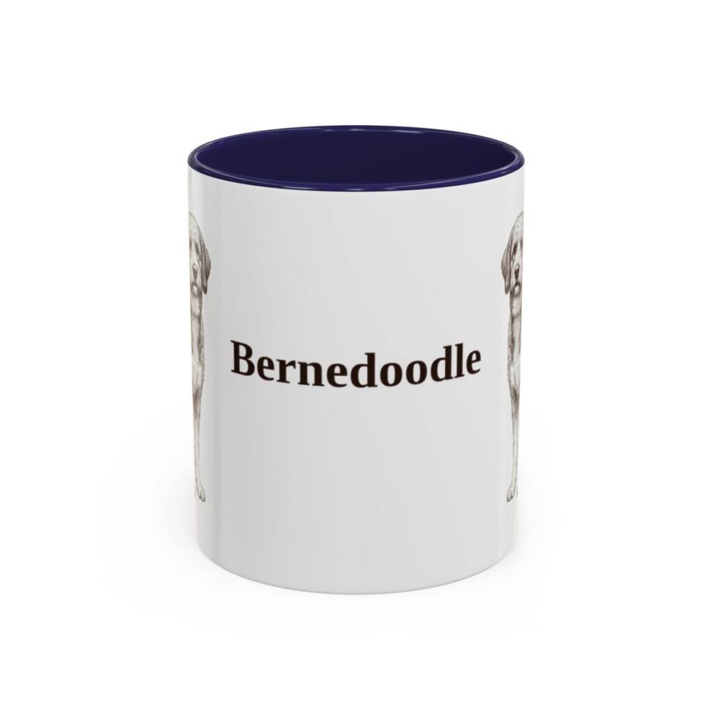 11oz Bernedoodle Mug, Vintage Dog Portrait Coffee Mug, Dog Lover Gift