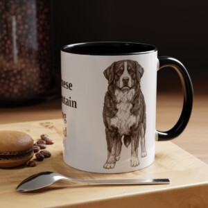 11oz Bernese Mountain Dog Dog Dad Mug, Vintage Sketch Coffee Mug, Dog Dad Gift