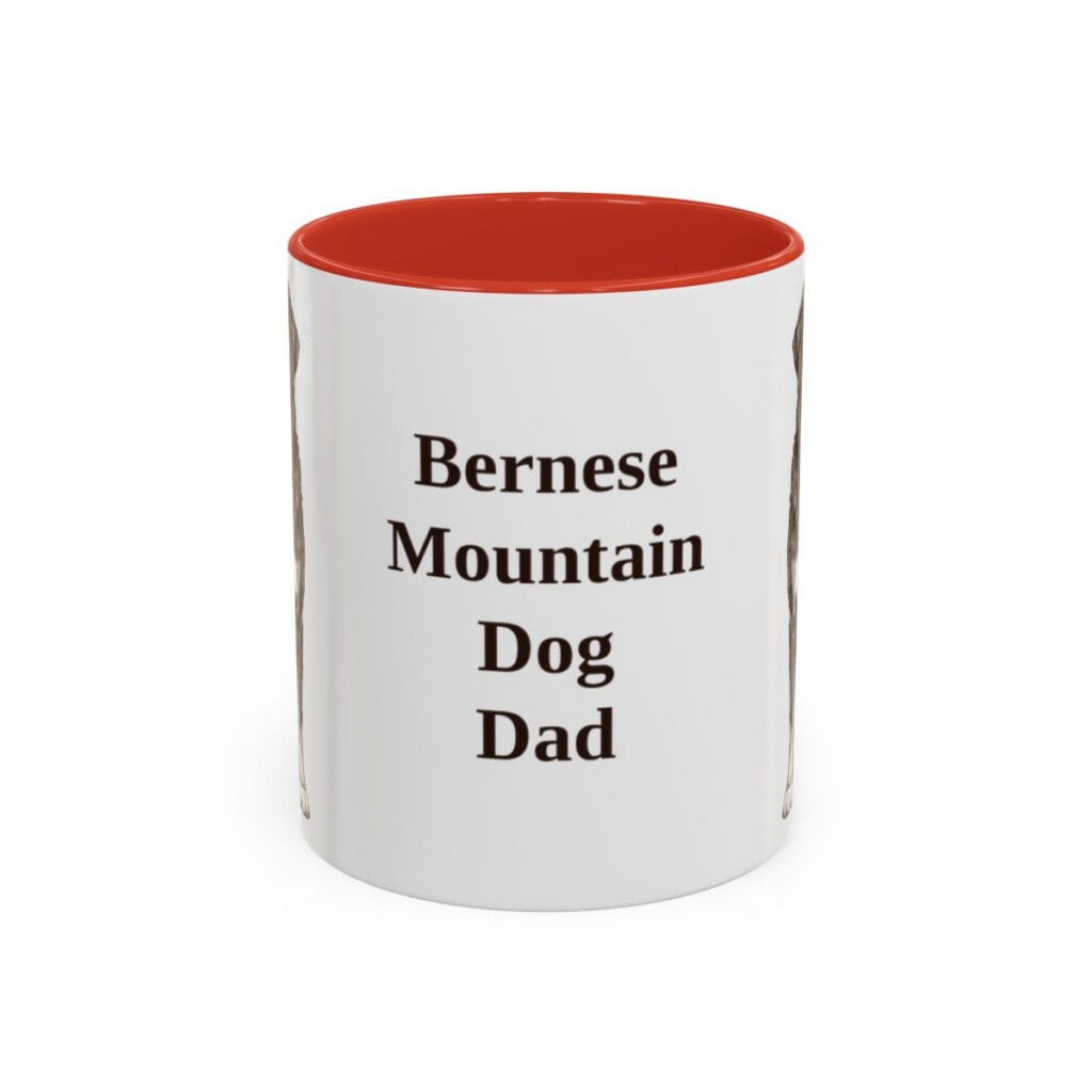 11oz Bernese Mountain Dog Dog Dad Mug, Vintage Sketch Coffee Mug, Dog Dad Gift