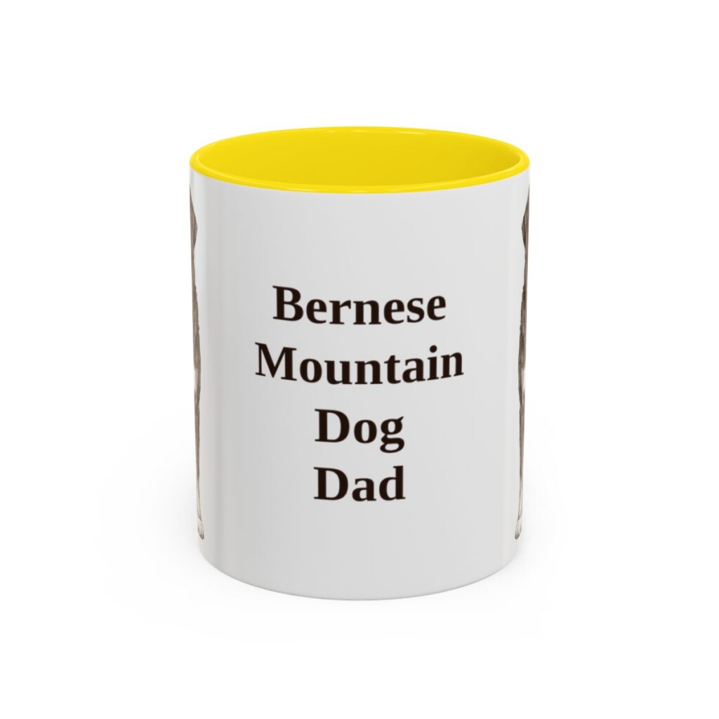 11oz Bernese Mountain Dog Dog Dad Mug, Vintage Sketch Coffee Mug, Dog Dad Gift