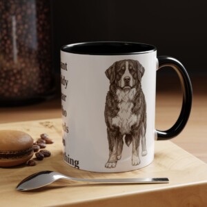 11oz Funny Bernese Mountain Dog Mug, Giant Teddy Bear Who Sheds On Everything, Vintage Dog Coffee Mug, Dog Lover Gift