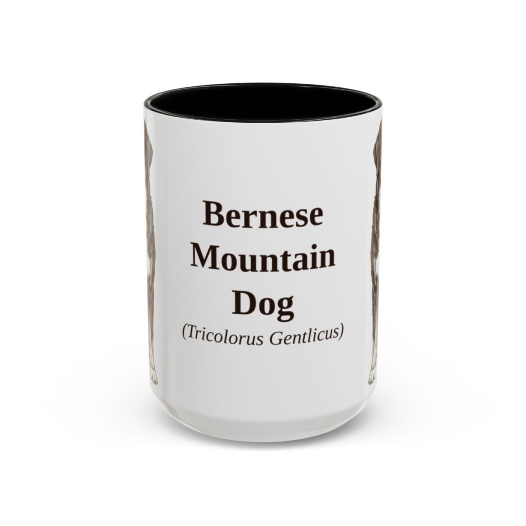 15oz Bernese Mountain Dog Latin Mug, Bernese Mountain Dog, Vintage Dog Coffee Mug, Dog Lover Gift