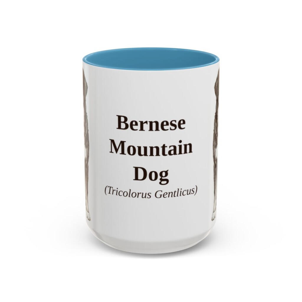 15oz Bernese Mountain Dog Latin Mug, Bernese Mountain Dog, Vintage Dog Coffee Mug, Dog Lover Gift