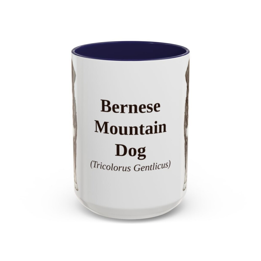 15oz Bernese Mountain Dog Latin Mug, Bernese Mountain Dog, Vintage Dog Coffee Mug, Dog Lover Gift