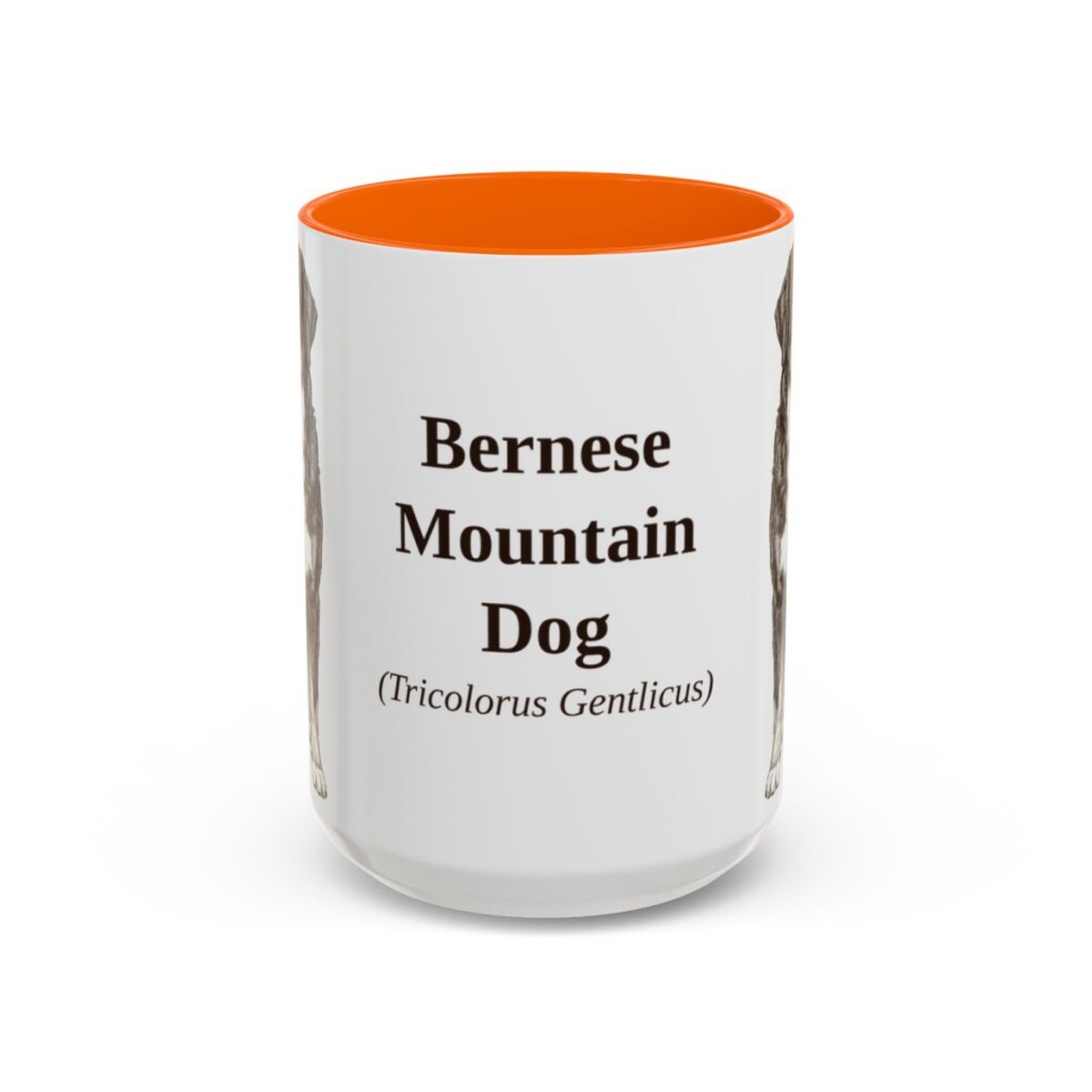 15oz Bernese Mountain Dog Latin Mug, Bernese Mountain Dog, Vintage Dog Coffee Mug, Dog Lover Gift