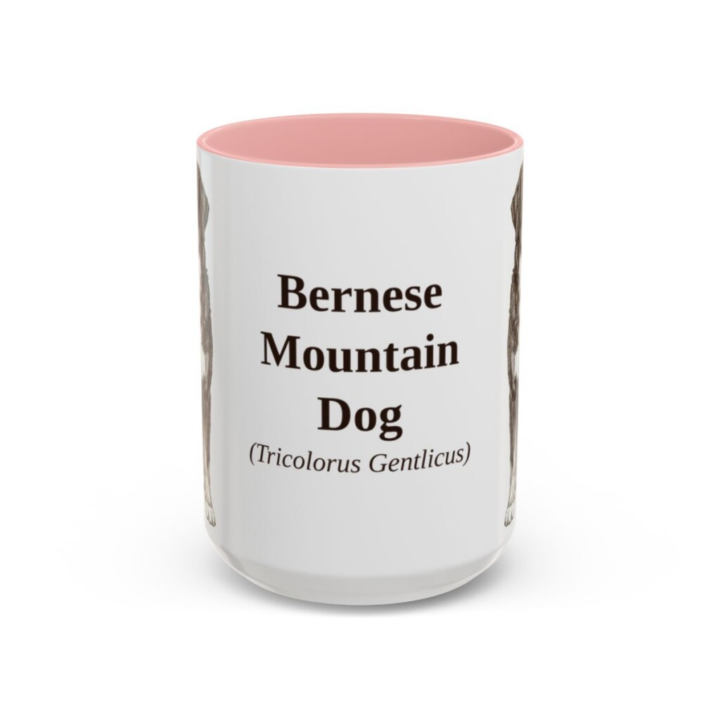 15oz Bernese Mountain Dog Latin Mug, Bernese Mountain Dog, Vintage Dog Coffee Mug, Dog Lover Gift