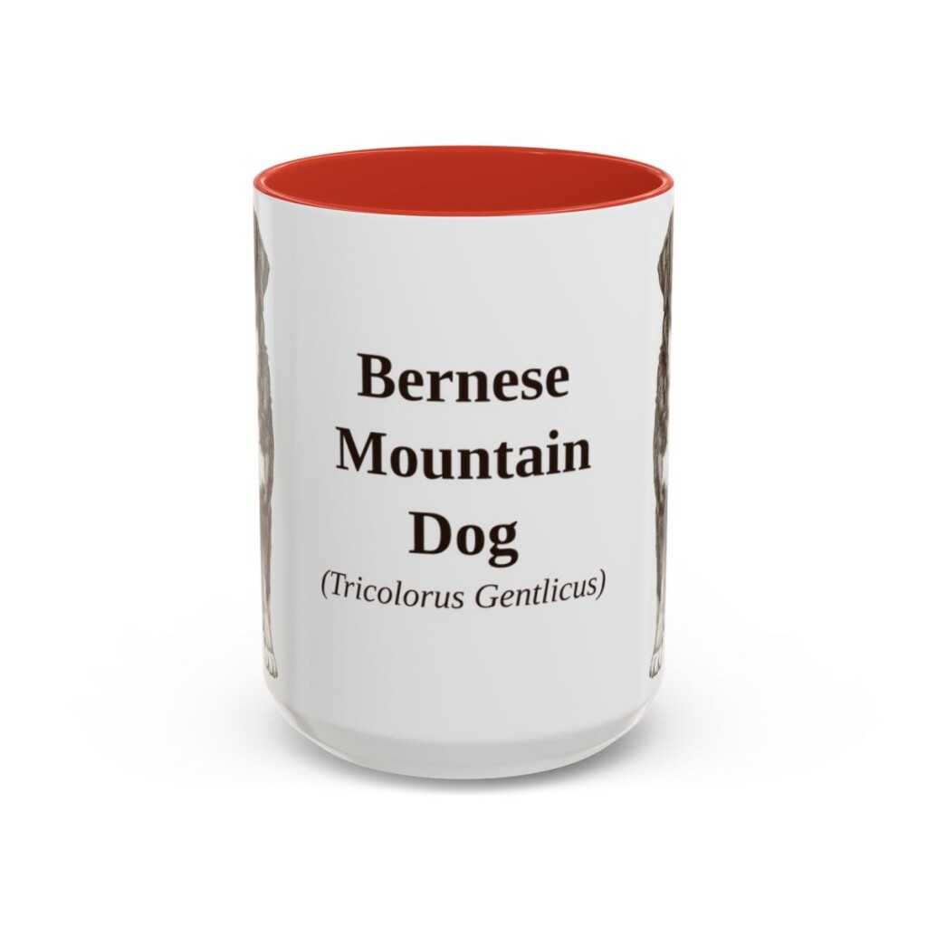 15oz Bernese Mountain Dog Latin Mug, Bernese Mountain Dog, Vintage Dog Coffee Mug, Dog Lover Gift