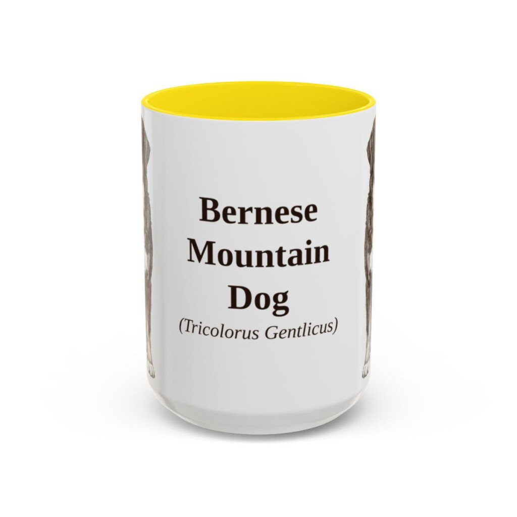 15oz Bernese Mountain Dog Latin Mug, Bernese Mountain Dog, Vintage Dog Coffee Mug, Dog Lover Gift