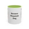 bernese-mountain-dog-mug-light-green-1 11oz Bernese Mountain Dog Mug, Vintage Dog Portrait Coffee Mug, Dog Lover Gift