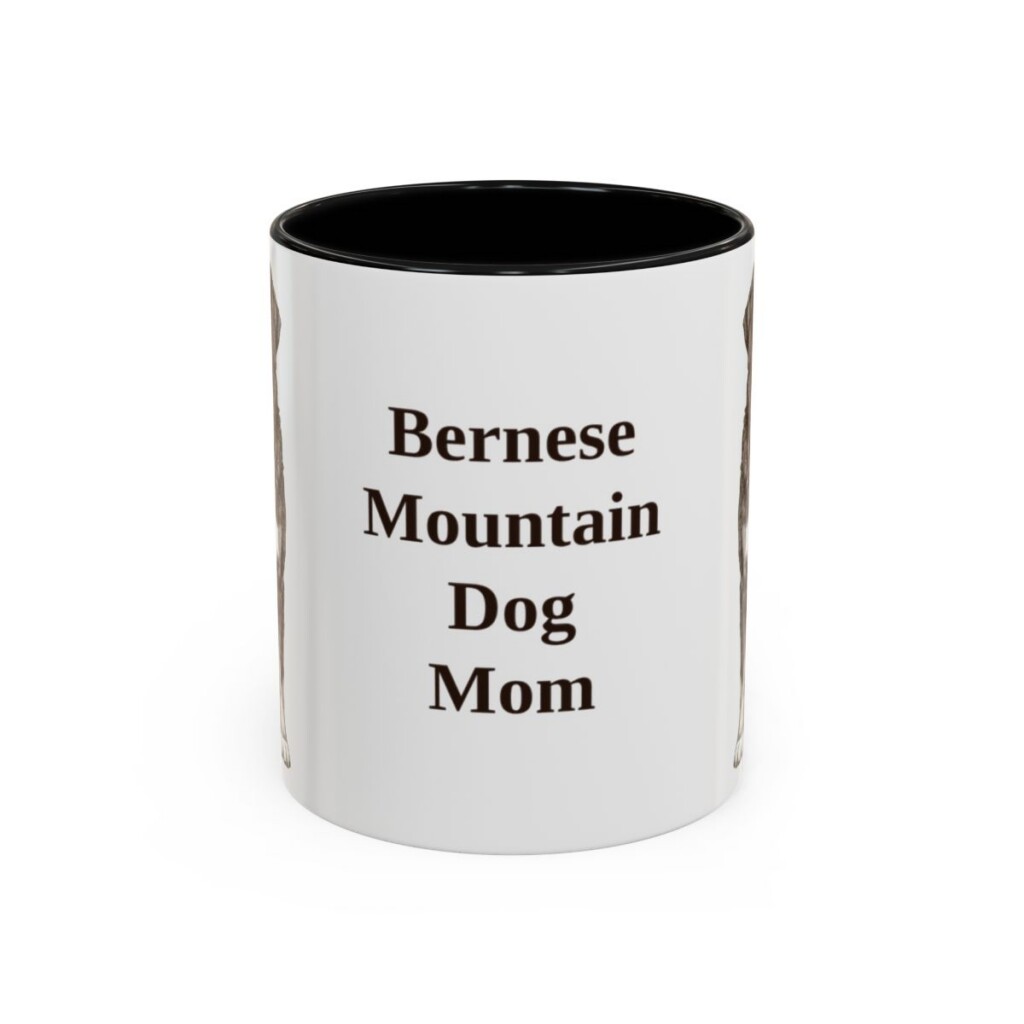 bernese-mountain-dog-mug-mom-black-front-1 11oz Bernese Mountain Dog Dog Mom Mug, Vintage Sketch Coffee Mug, Dog Mom Gift