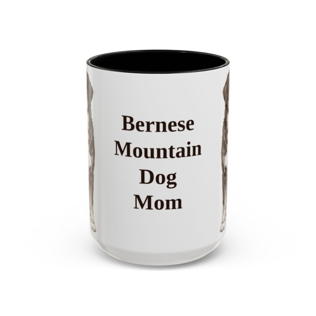 15oz Bernese Mountain Dog Dog Mom Mug, Vintage Sketch Coffee Mug, Dog Mom Gift