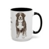 15oz Bernese Mountain Dog Dog Mom Mug, Vintage Sketch Coffee Mug, Dog Mom Gift